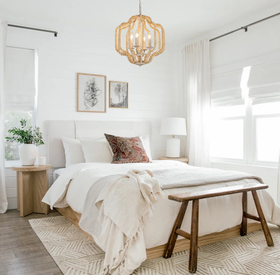 Chandelier - Aureliana 4 Light Dimmable Geometric Beaded - WF9.25.25