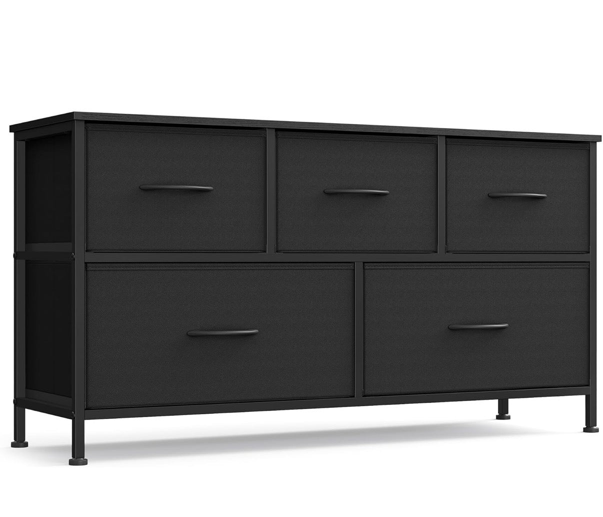 Fabric Dresser - 5 Drawer Songmics Black Dresser