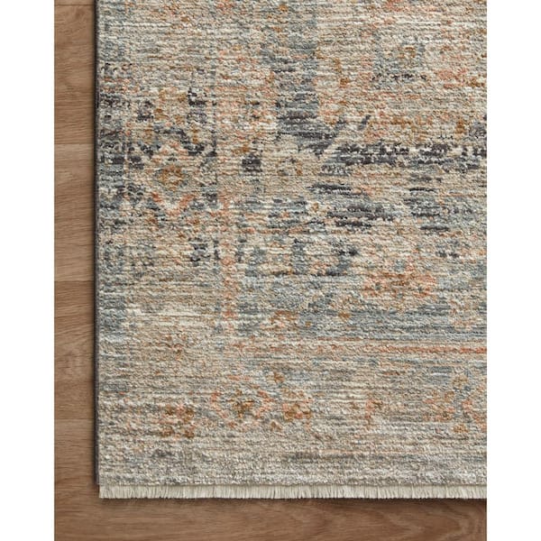 Rug - 2 ft. 7 in. x 8 ft. Jean Stoffer Katherine Ocean / Coral Traditional Runner Rug