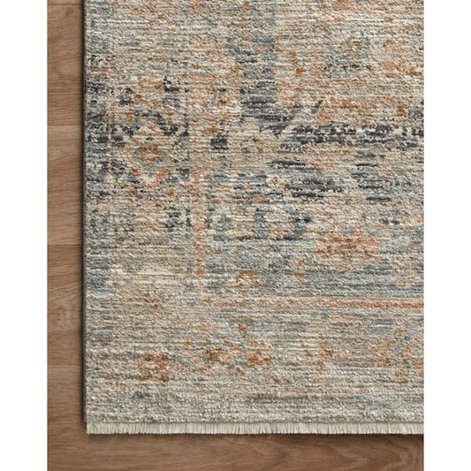 Rug - 2 ft. 7 in. x 8 ft. Jean Stoffer Katherine Ocean / Coral Traditional Runner Rug