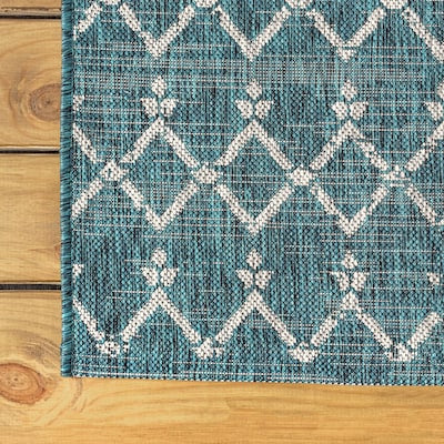 Rug - 3’x5’ Teal/Gray Santa Monica