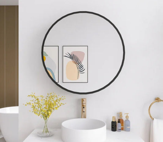 Mirror - 18" Round Framed Medicine Cabinet Surface Mount Only - WF9.25.25