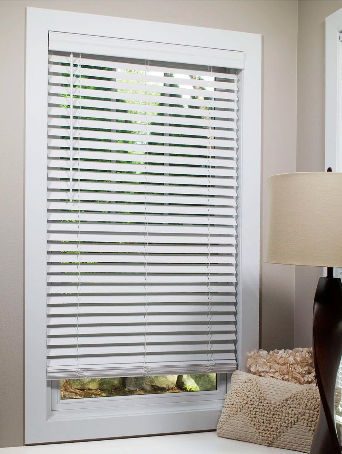 Blind - 19" W x 60 " L (See Description & Images, broken piece, still works) Symple Stuff Room Darkening 2" Flat Slat Faux Wood Horizontal - WF9.25.25