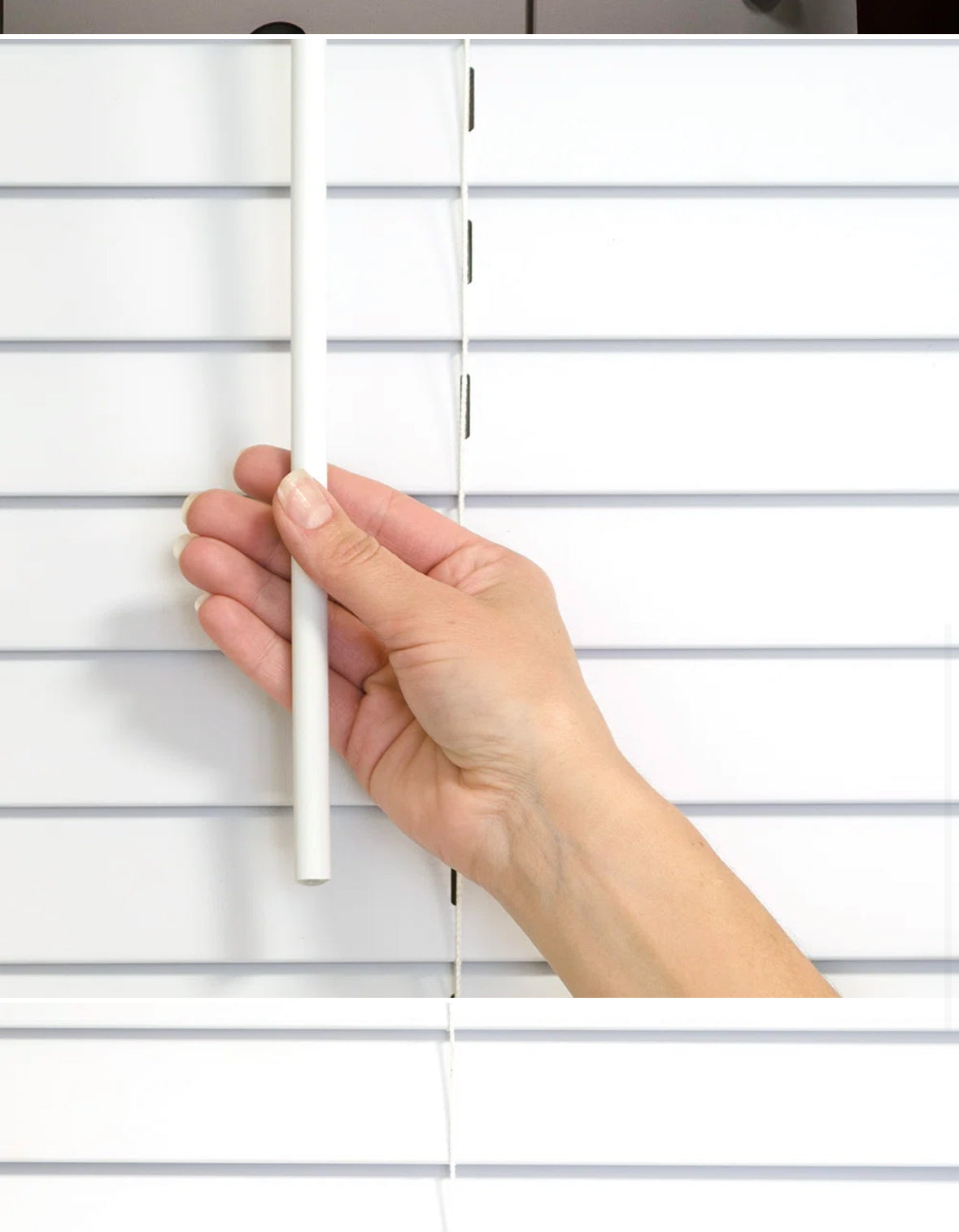 Blind - 19" W x 60 " L (See Description & Images, broken piece, still works) Symple Stuff Room Darkening 2" Flat Slat Faux Wood Horizontal - WF9.25.25