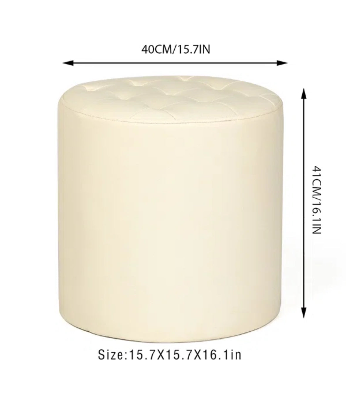 Ottoman - Rangi Tufted Round Standard Ottoman - WF10.16.25