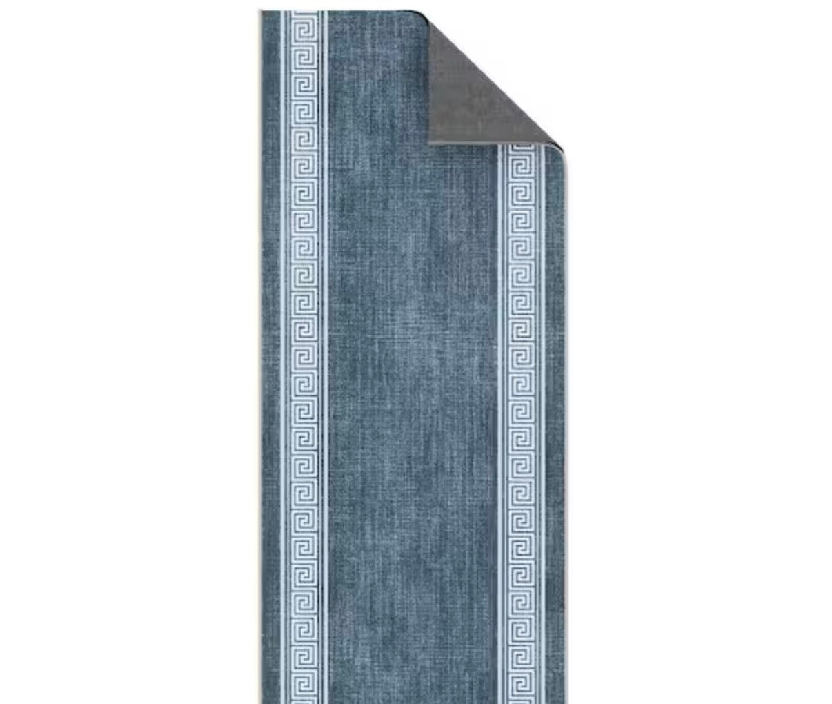 Rug - 2’2” x 5’ Blue/Grey with Greek Border