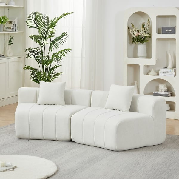 Sofa - Boneless Curved 2 Piece Modular Sofa