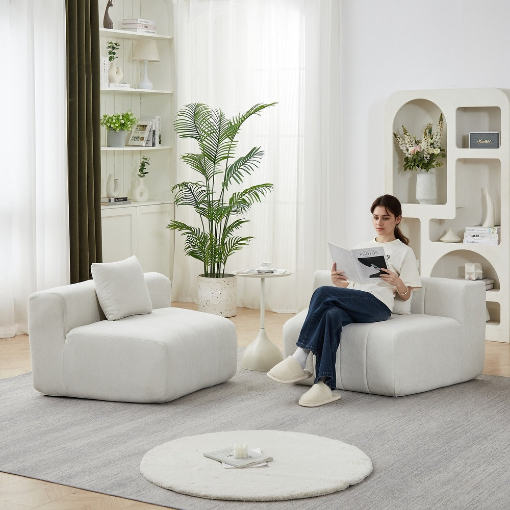 Sofa - Boneless Curved 2 Piece Modular Sofa