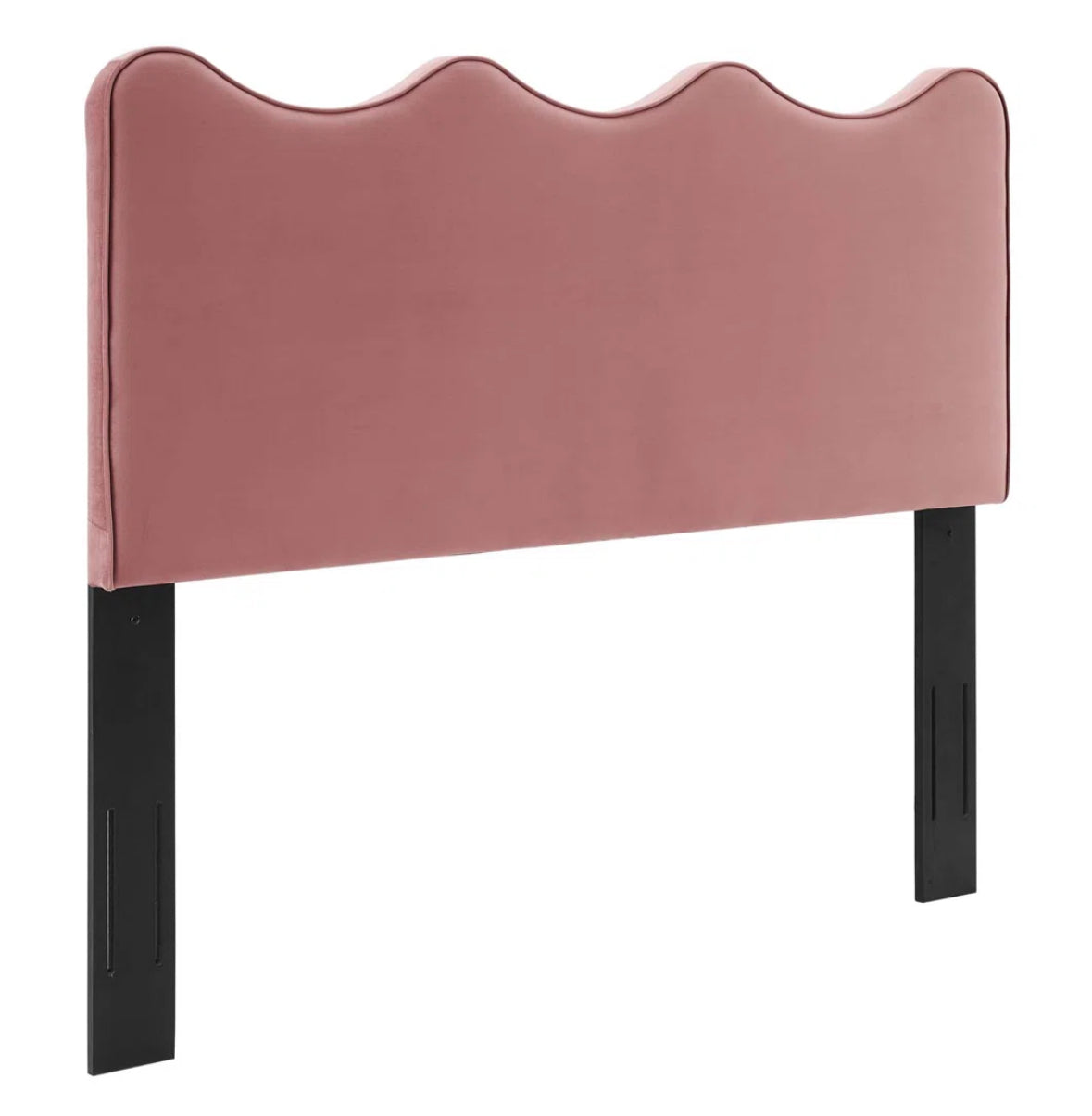 Bed - Twin Size Headboard Only Velvet Upholstered Pink - WF9.25.25