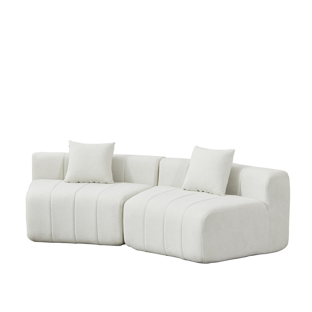 Sofa - Boneless Curved 2 Piece Modular Sofa