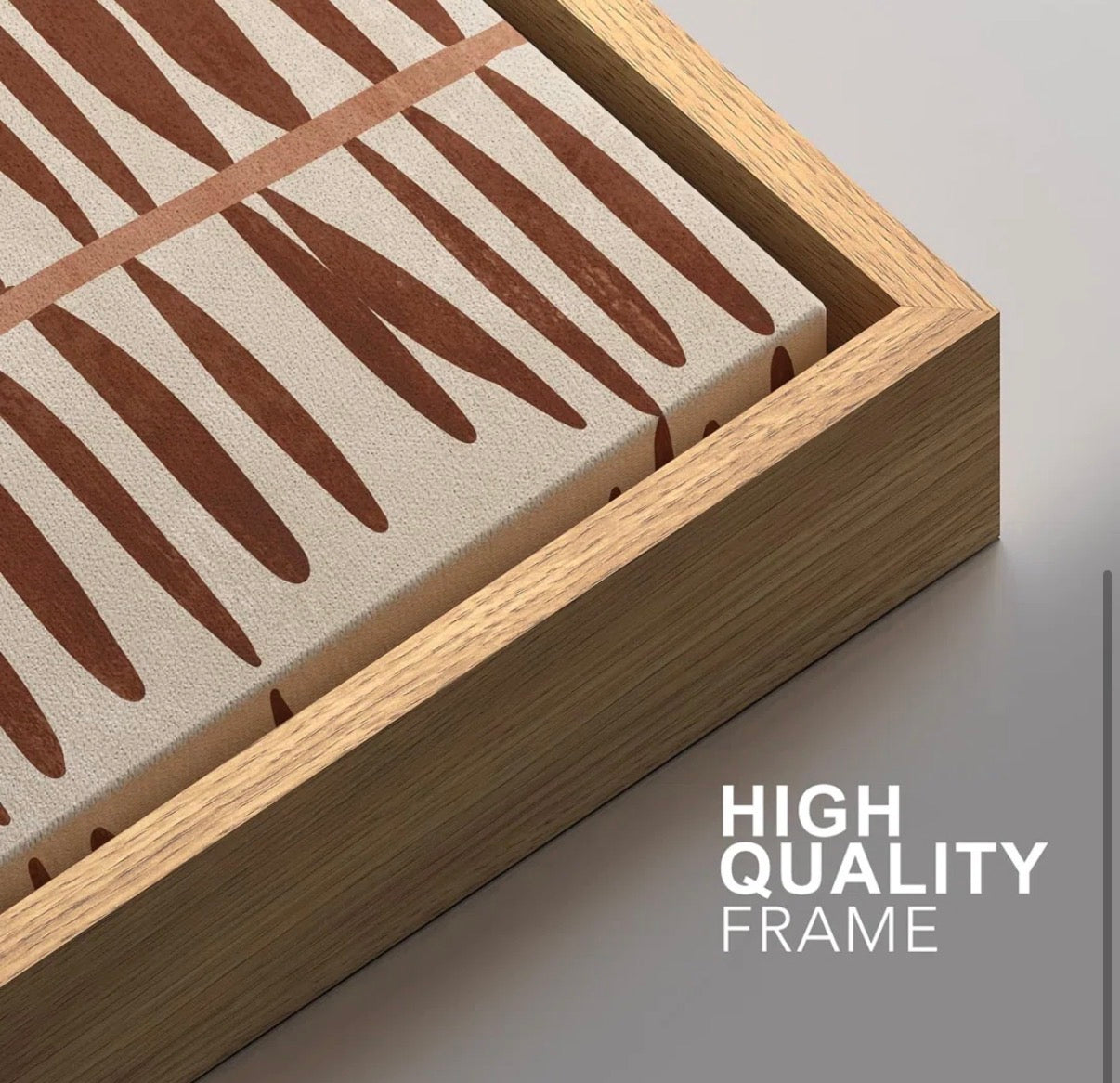 Framed Canvas - 2 Piece Set Linear Geometry Pastel Retro Abstract Shapes (some slight damage see all photos)