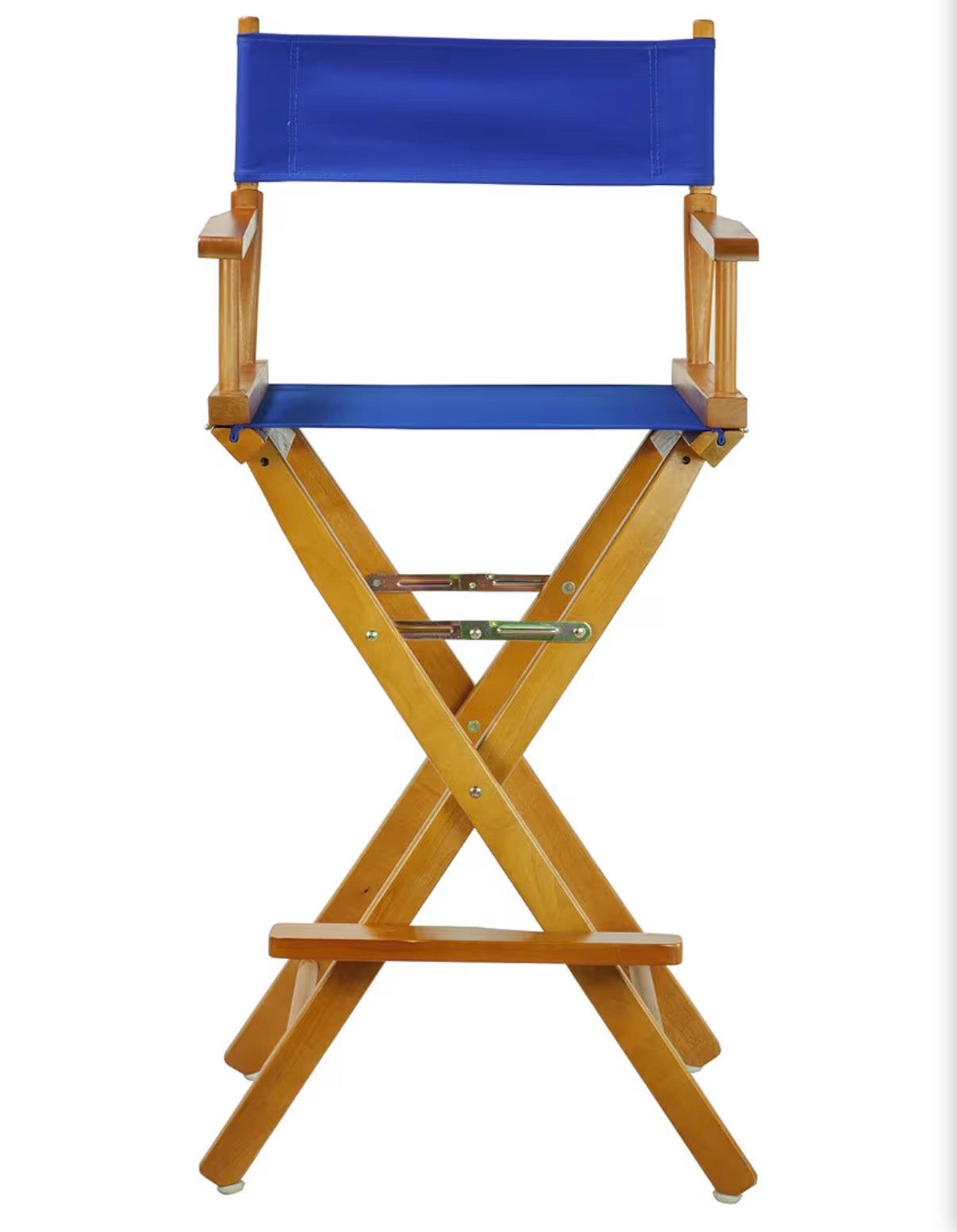 Chair - Casual Home 30" Director's Chair Honey Oak Frame-with Royal Blue Canvas, Bar Height