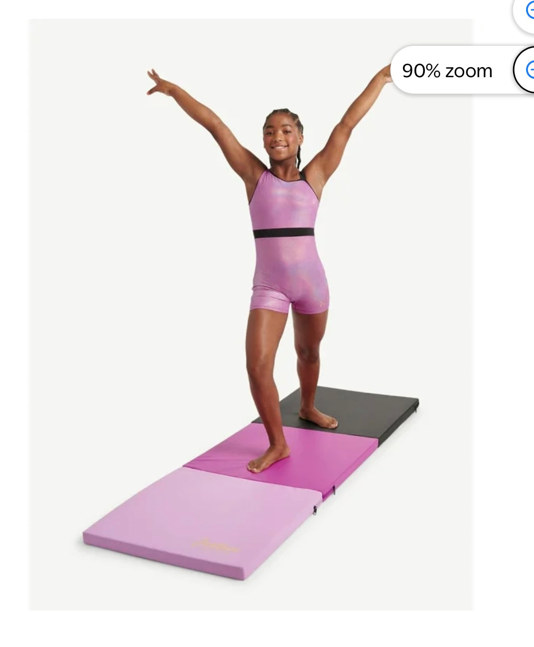 Justice 6' Three Folding Gymnastics Mat with, Color Pink, 1.5-inch Thickness - WM11.25.25