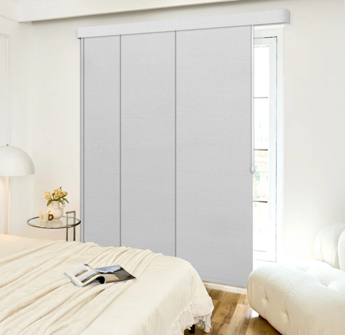 Blind - 4-panel Adjustable Panel Track Blinds Blackout ＆ Light Filtering Vertical Blinds - WF9.25.25