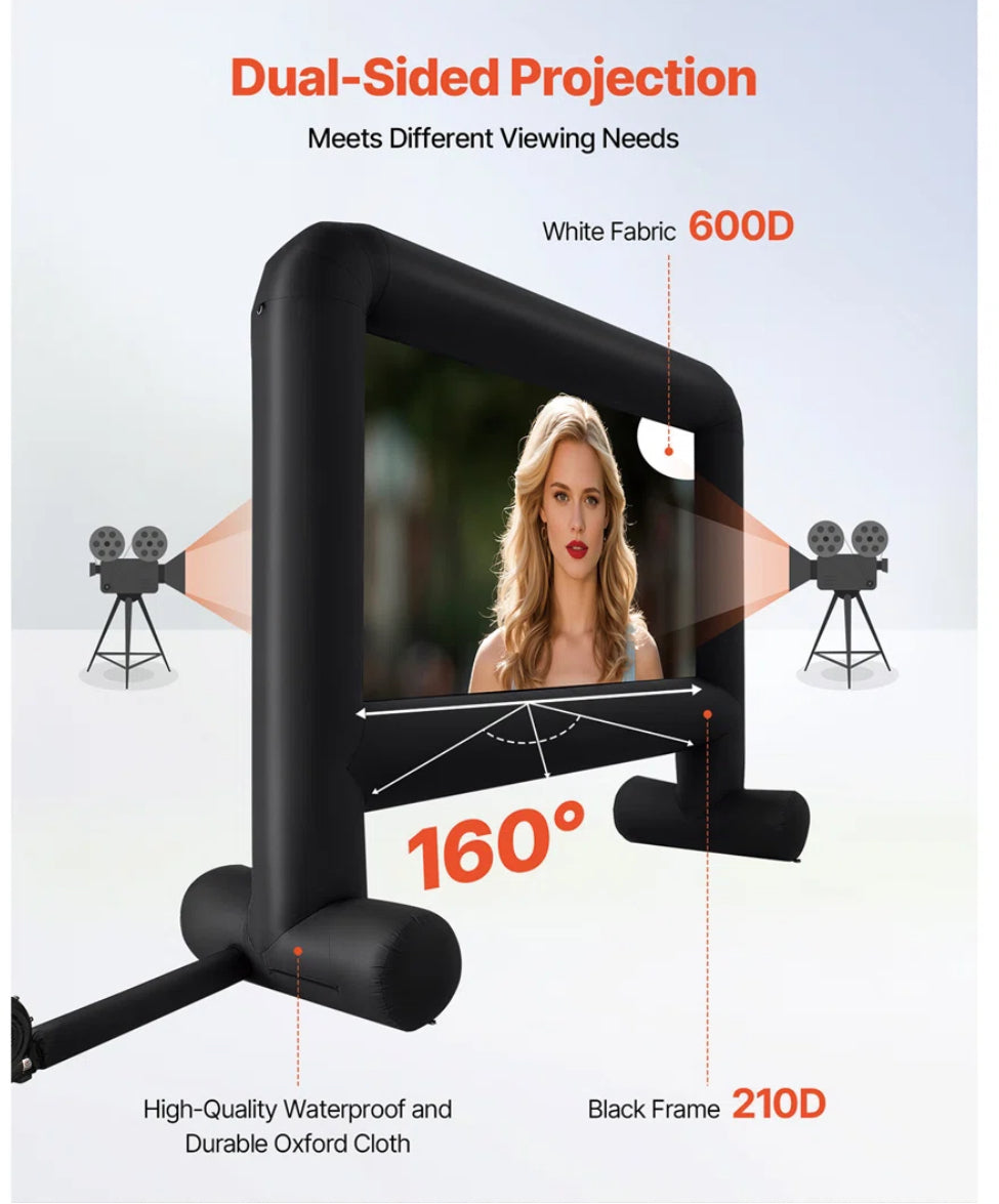 Entertainment - Inflatable Projector Screen with Portable Storage Bag - WF10.16.25