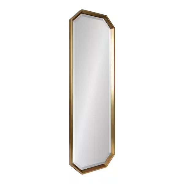Mirror - Calter 48 in. x 17 in. Classic Octagon Framed Gold Wall Accent Mirror