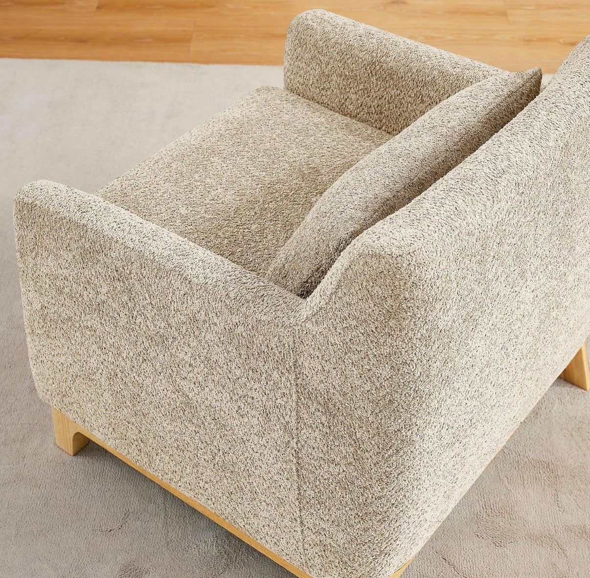 Chair - Accent Chairs for Living Room, Sherpa Oversize Accent Chair with Thick Cushion 31 Inch Comfy Chair