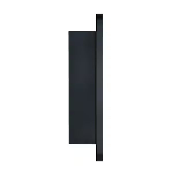 Mirror - 30 in. W x 30 in. H Surface Mount Round Circle Bathroom Metal Framed Medicine Cabinet with Mirror in Matt Black