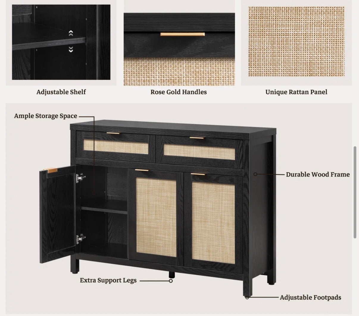 Storage Cabinet - Sicotas Savannah Storage Cabinet with 2 Drawers