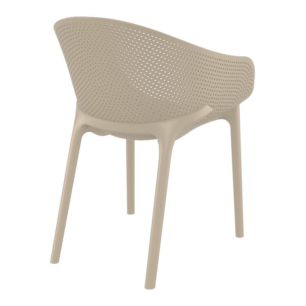 Outdoor Chair Set of 4 - Sky Pro Stacking Dining Chair Taupe