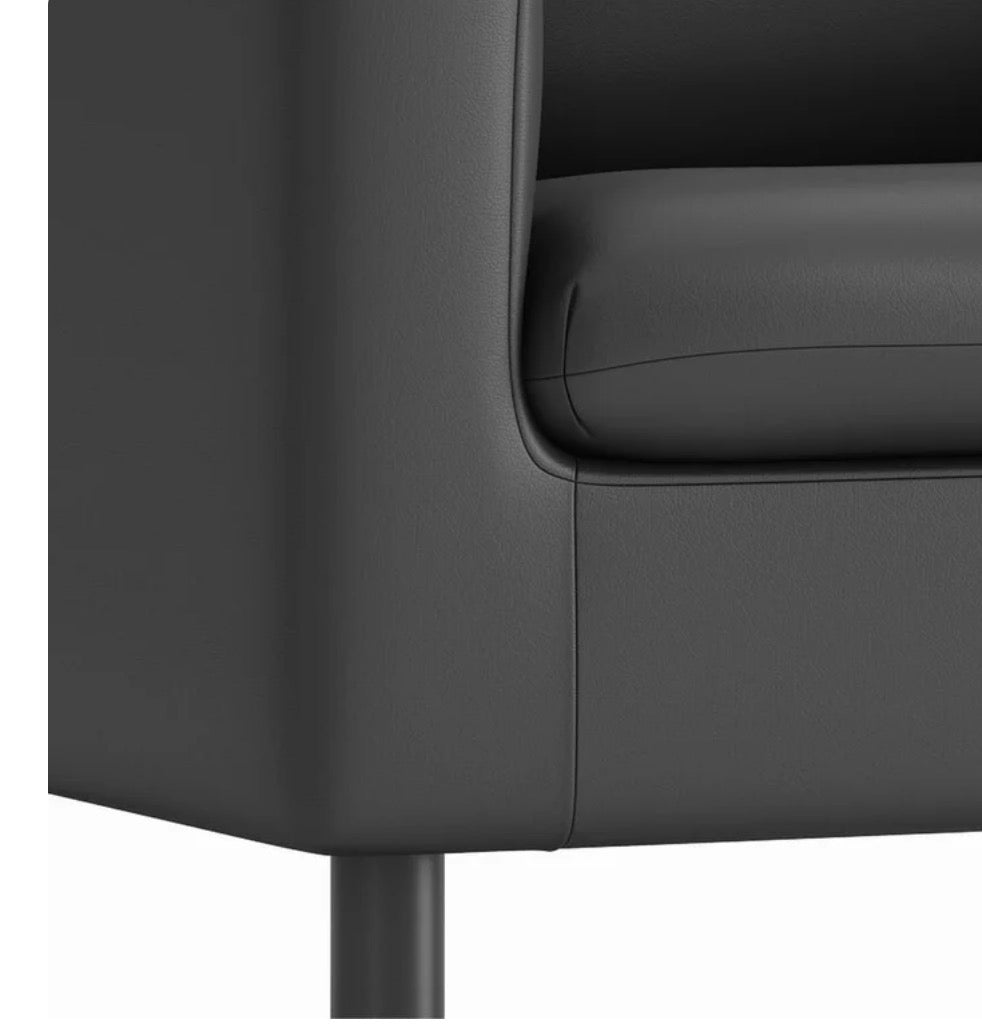 Chair - HON Parkwyn Polyurethane Club Chair Black