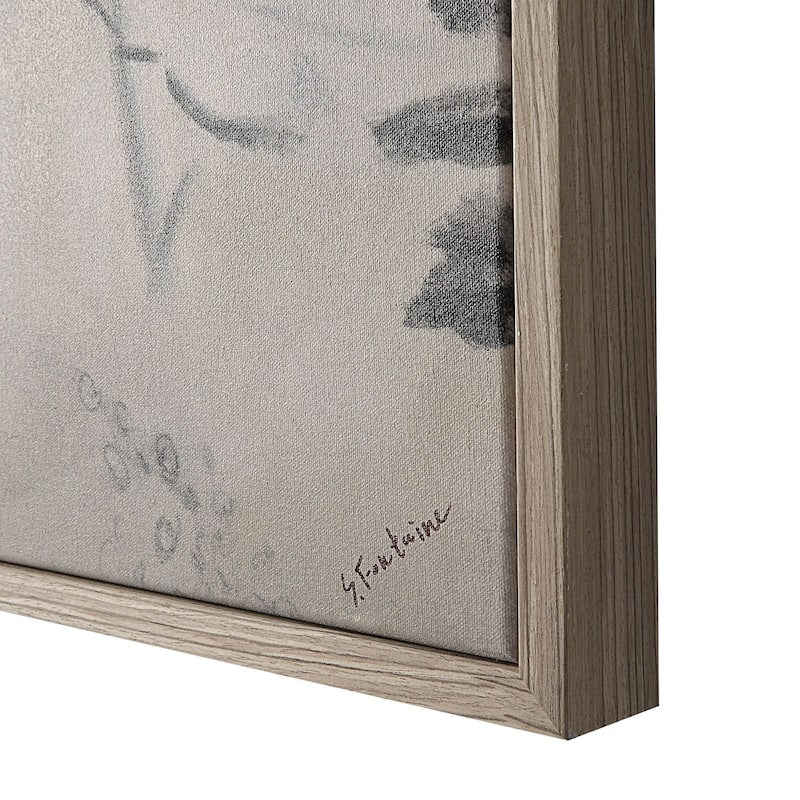 Framed Canvas - Renwil Kore Canvas Wall Art with Light Walnut Frame