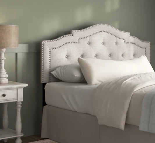 Bed - Queen Size Ernetta Upholstered Panel Headboard Only Greige - WF10.16.25