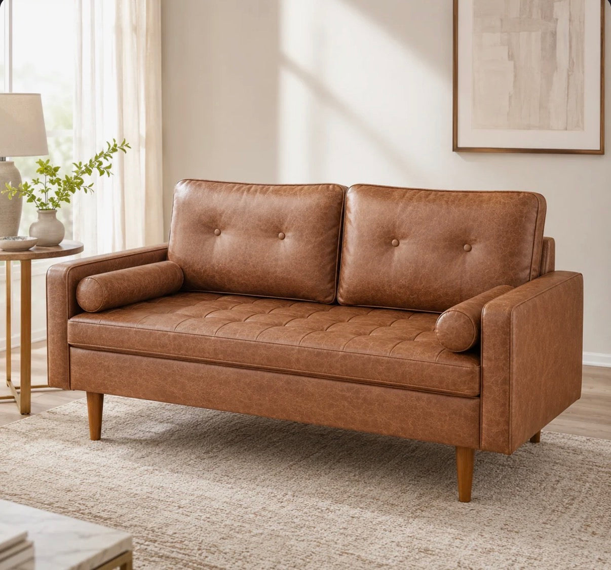 Sofa - Aisha 69.7'' Faux Leather Sofa
