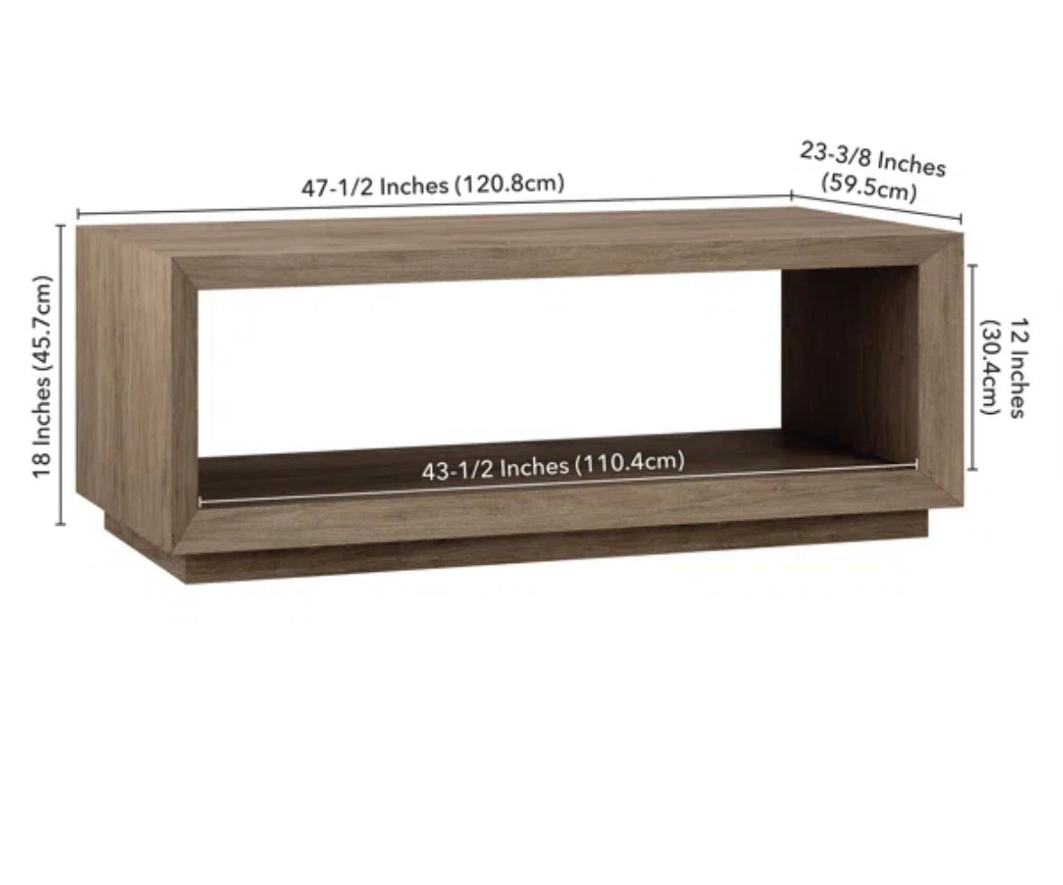 Coffee Table - Some damage to corner Tannen Antique Gray Oak - WF10.16.26