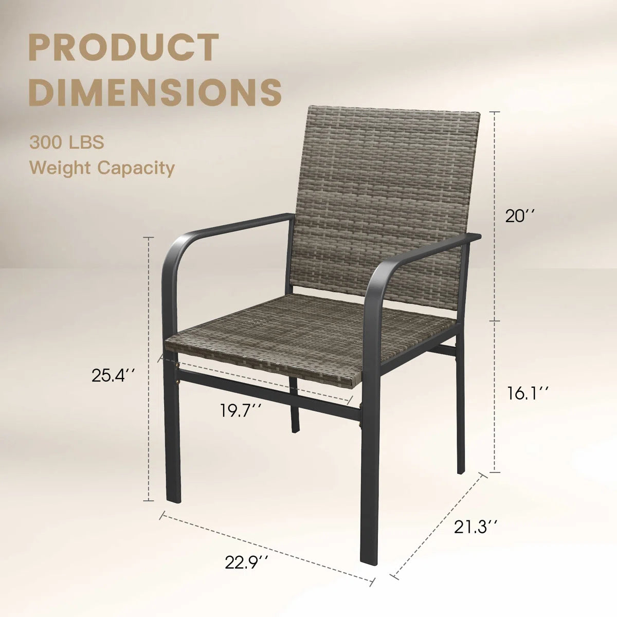 Patio Chair set of 2 - Grey Rattan Patio Chairs Set Of 2