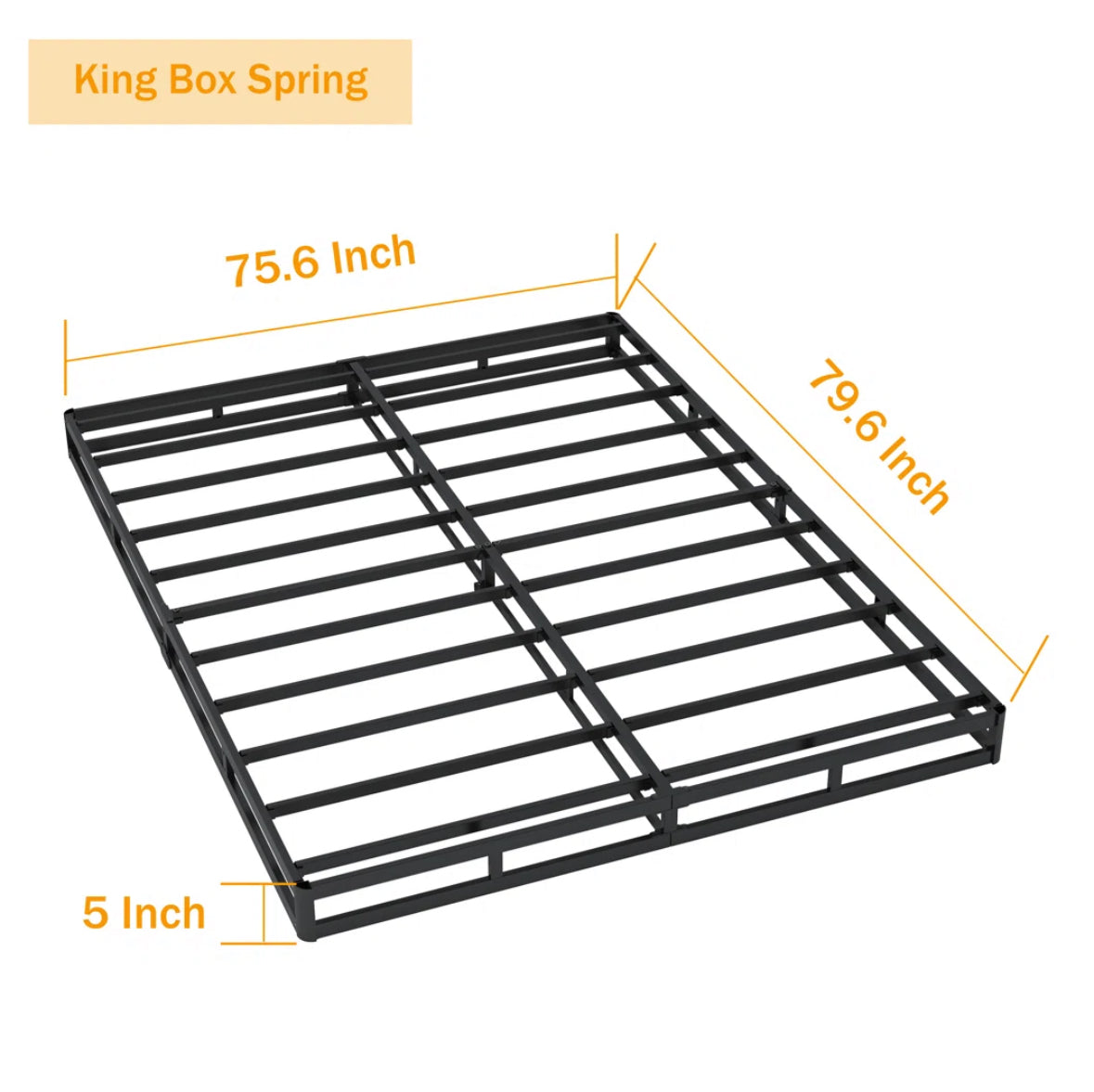 Mattress Support - King Size Box Spring 5” Low-Profile - WM8.3.25