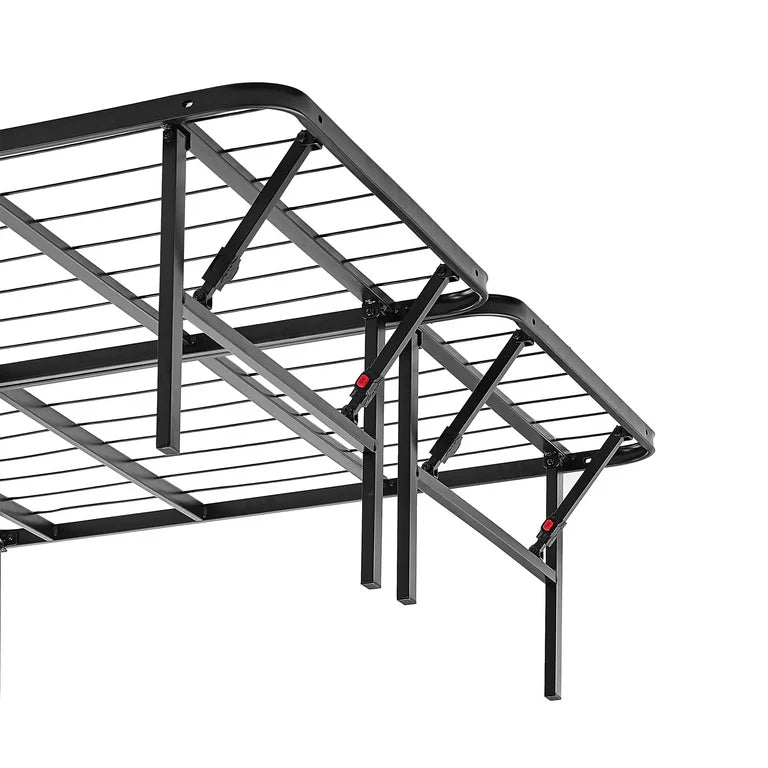 Bed Frame - King Size Mainstays 14" High Profile Foldable Steel King Platform, Black WM8.3.25