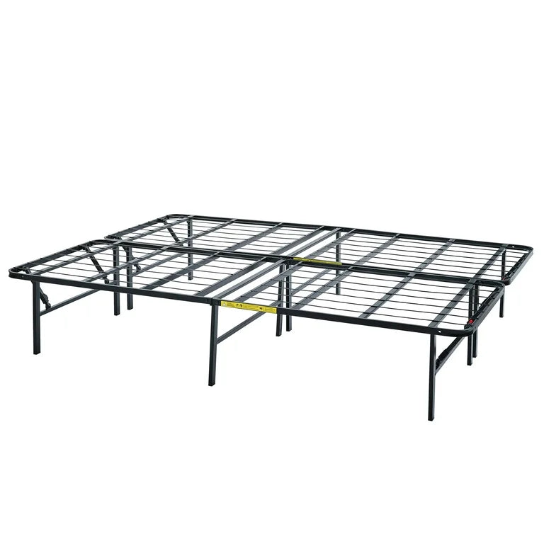 Bed Frame - King Size Mainstays 14" High Profile Foldable Steel King Platform, Black WM8.3.25