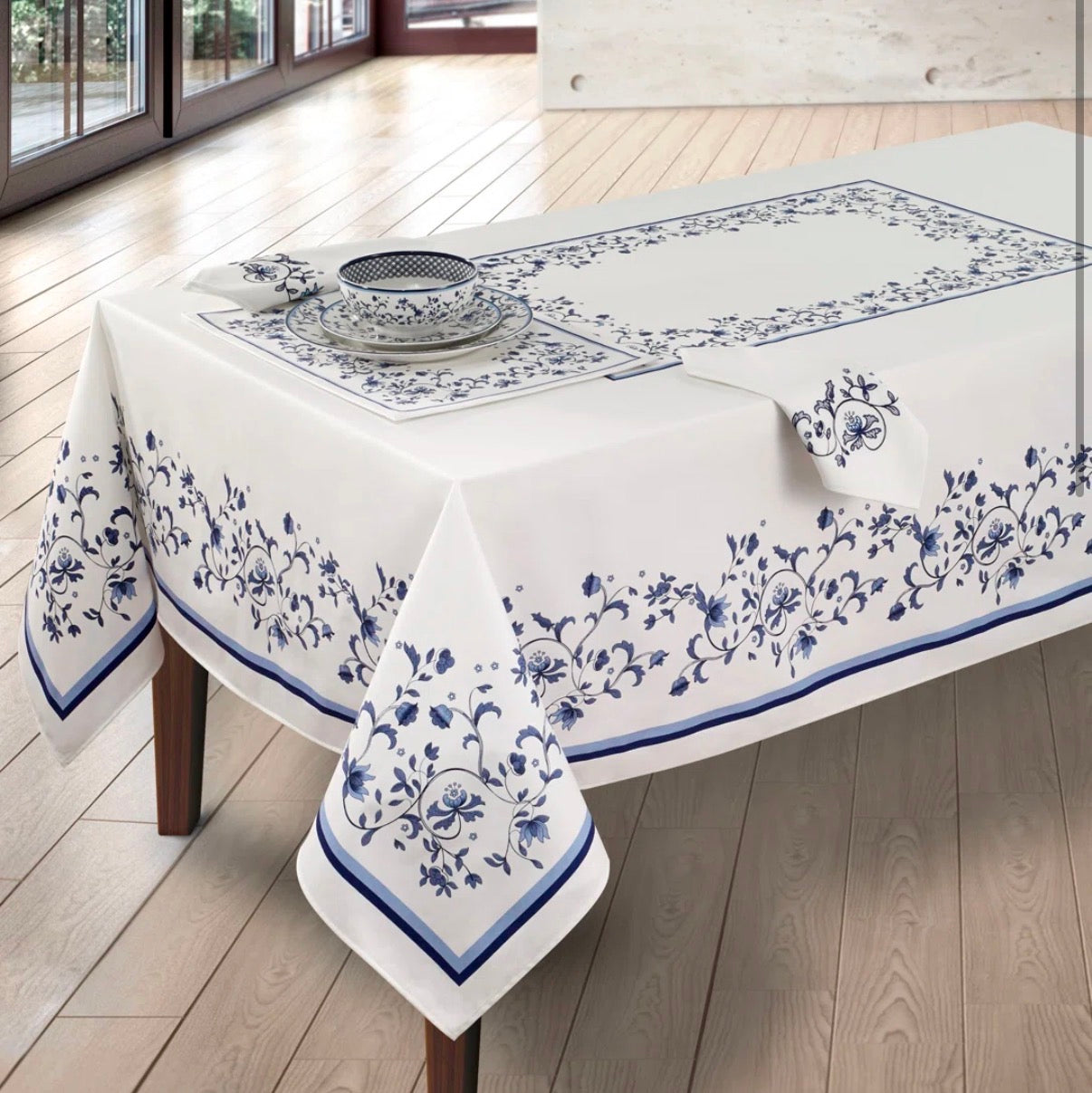 Tablecloth - 60” x 120” Blue Portofino Tablecloth