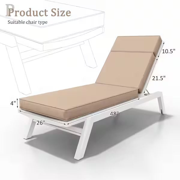 Chaise Lounge Cushion - 80”x26”x4” Chaise Lounge Cushion
