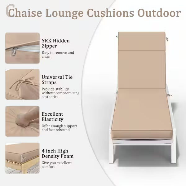 Chaise Lounge Cushion - 80”x26”x4” Chaise Lounge Cushion