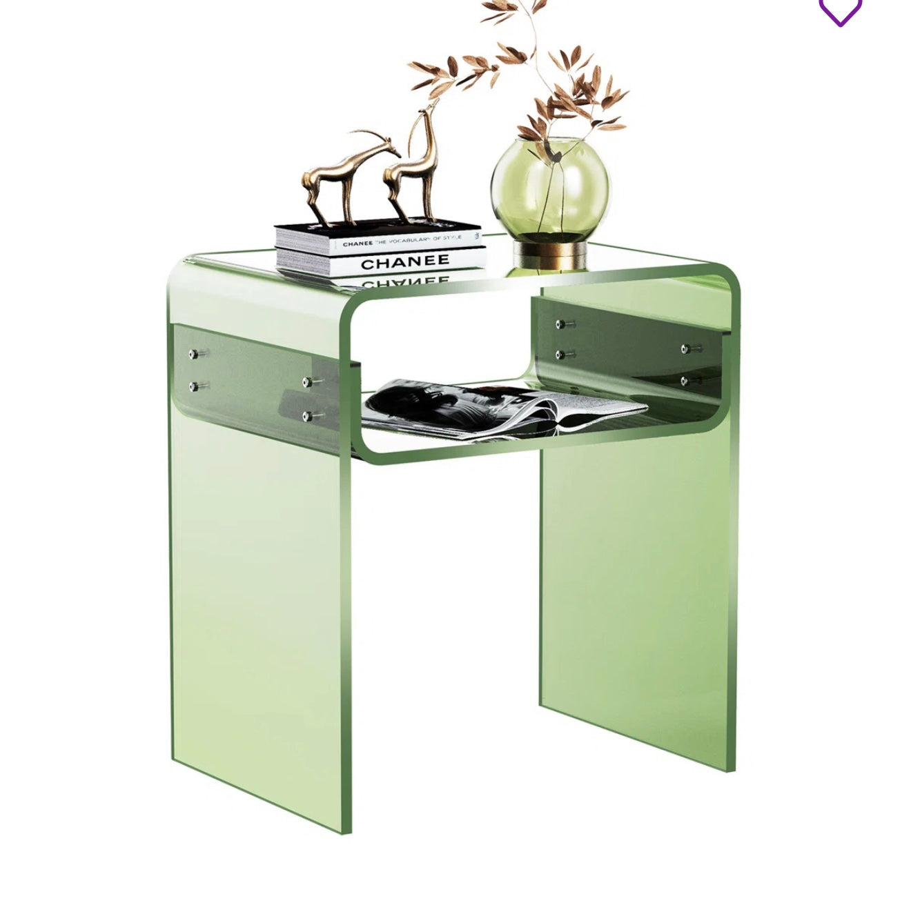 End Table - Devontre Acrylic End Table 2-Tier Home Décor - WF12.4.25