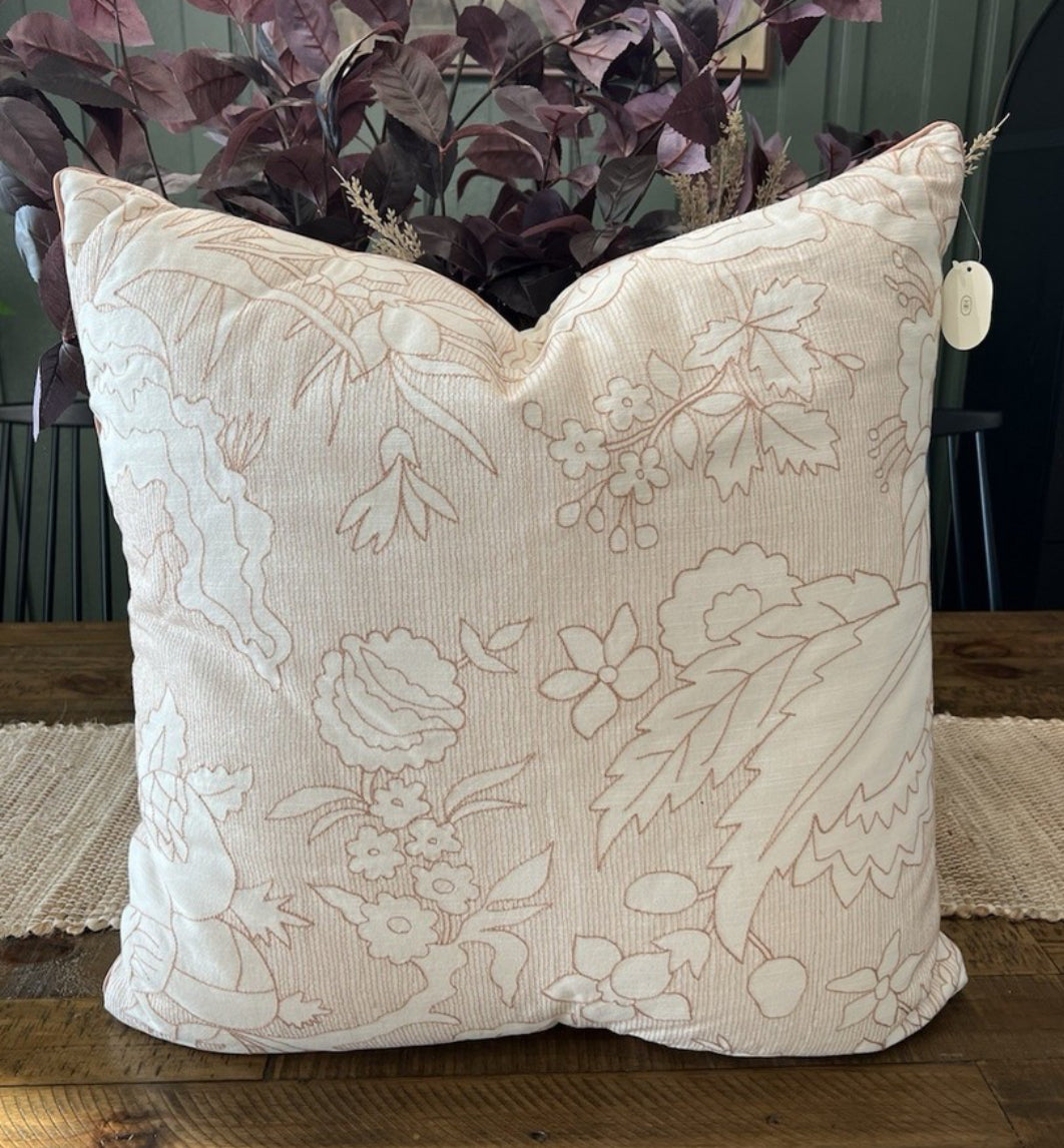 Pillow - Oversized Throw w/Blush Stitched Design - BT10.31.25