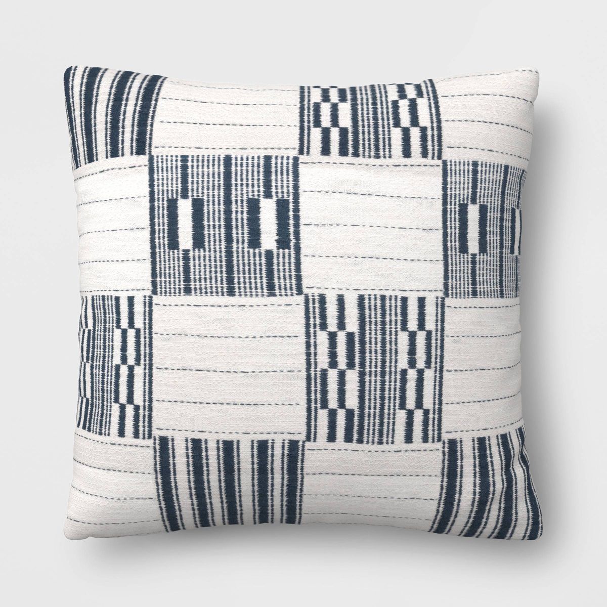 Home Goods - Pillow 18"x18" Broken Blocks Square Gray - BT10.31.25
