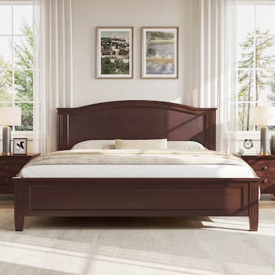 Bed - King Size ModernLuxe Assembly Required King Size Platform Bed with Headboard with Wooden Slat Support