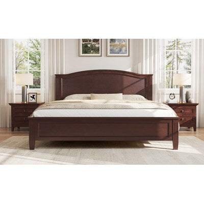 Bed - King Size ModernLuxe Assembly Required King Size Platform Bed with Headboard with Wooden Slat Support