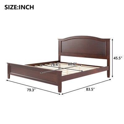 Bed - King Size ModernLuxe Assembly Required King Size Platform Bed with Headboard with Wooden Slat Support