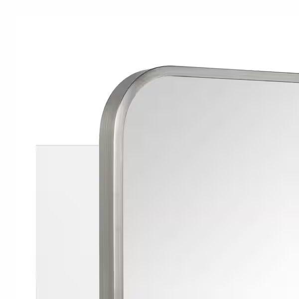 Medicine Cabinet - 16.5 in. W x 24 in. H Garnes Medicine Cabinet with Mirror inRectangular Recessed or Surface Mount Brushed Nickel