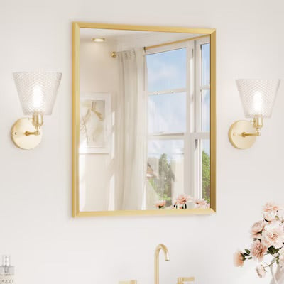Mirror - 30” x 20” Gold Framed Wall Mirror