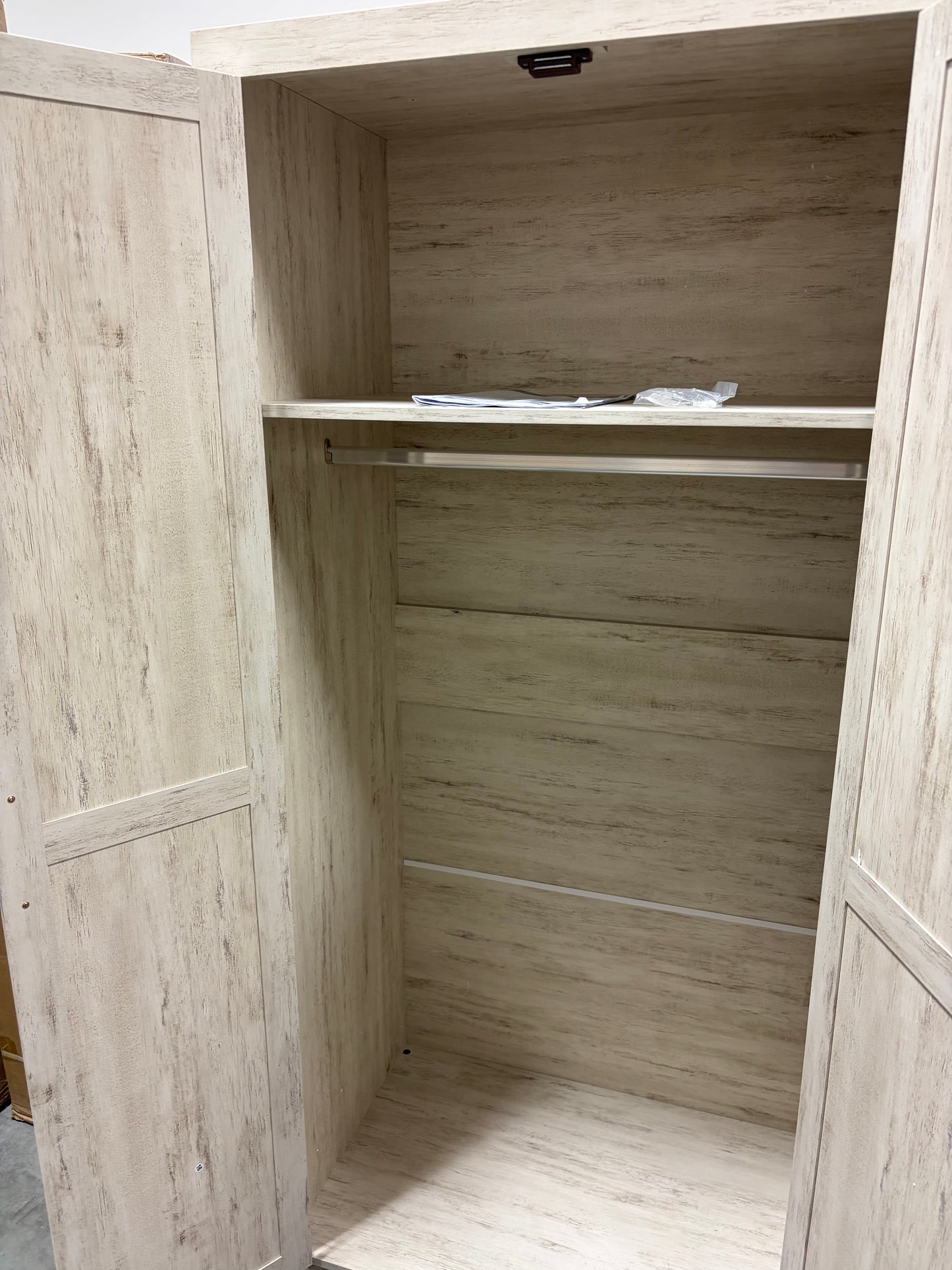 Armoire - 70” Greige Farmhouse Armoire