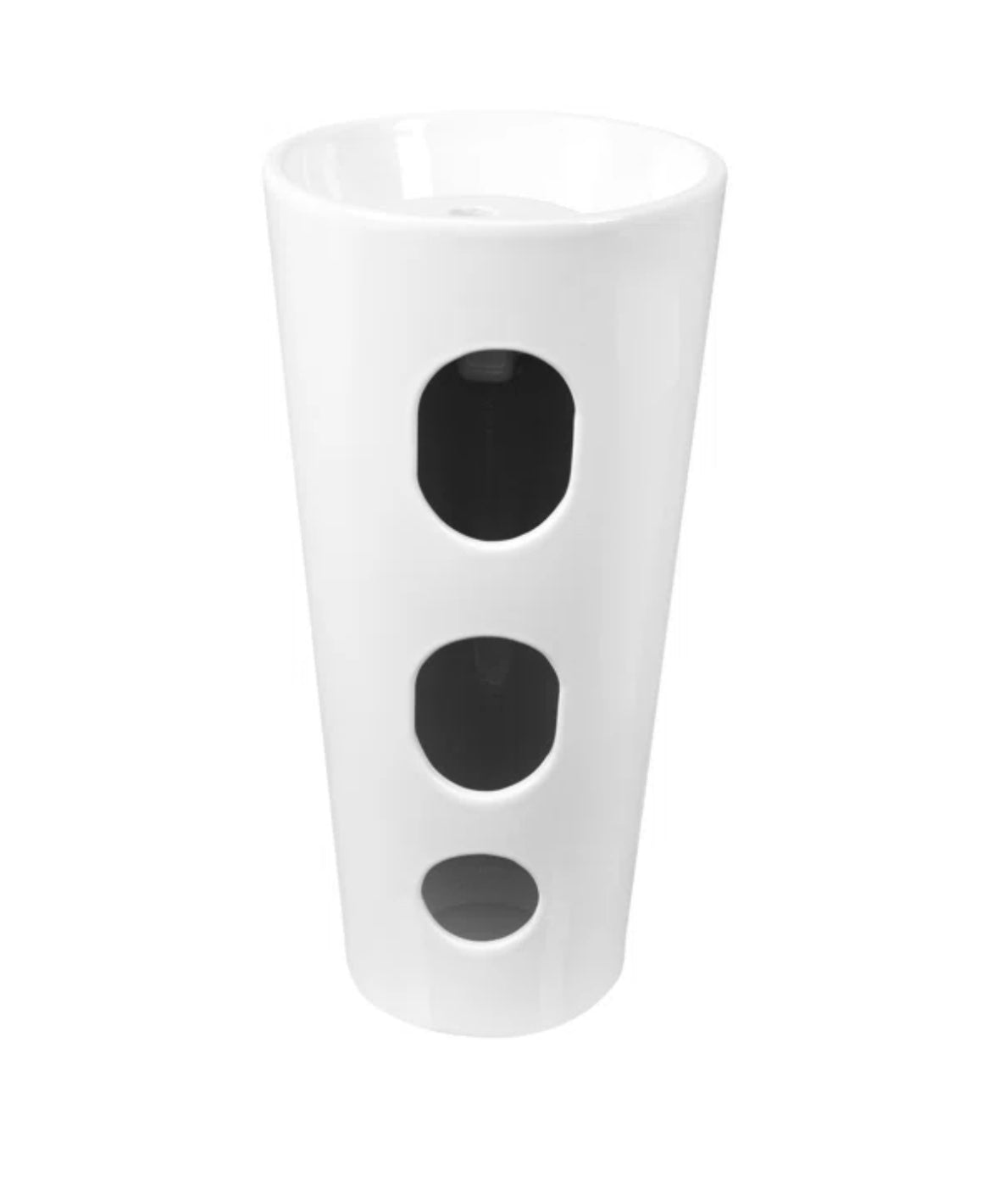 Sink - Pedestal 33" Tall Round Vitreous China Sink with Overflow and Pre-Drilled Hole - WF9.25.25