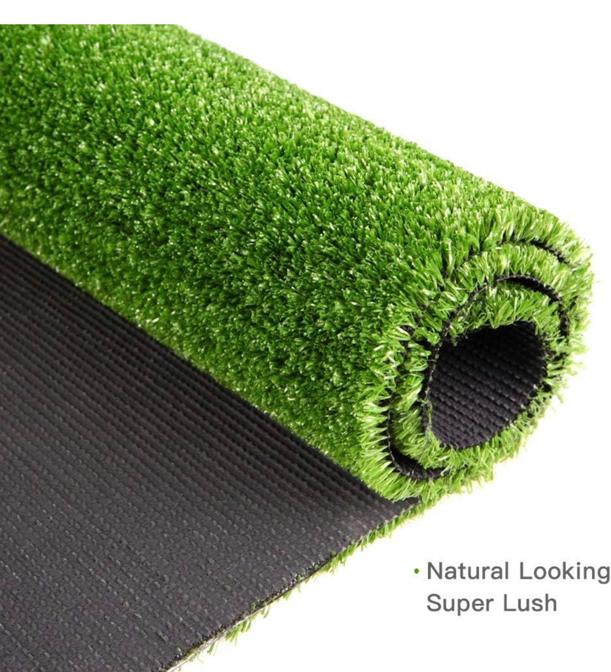 Rug - 2’8” x 4’ Turf (8 sq ft) w/Drainage Holes & Rubber Backing Indoor/Outdoor Realistic Synthetic Fake Lawn Rug Mat Carpet for Backyard Balcony Deck Landscape Pets