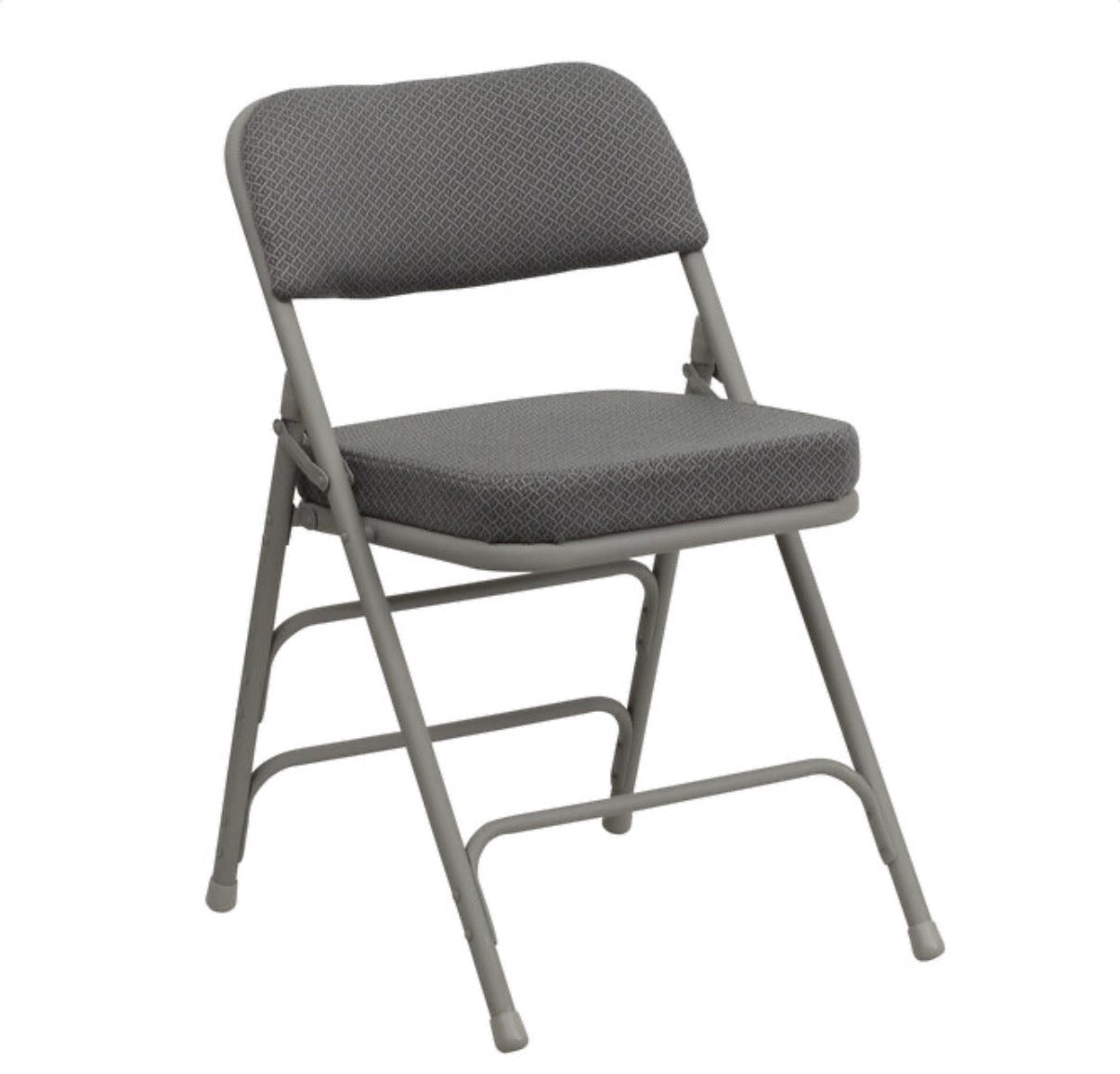 Folding Chairs Set of 2 - Flash Furniture Gray Metal Folding Chair with 2 1/2" Padded Fabric Seat
