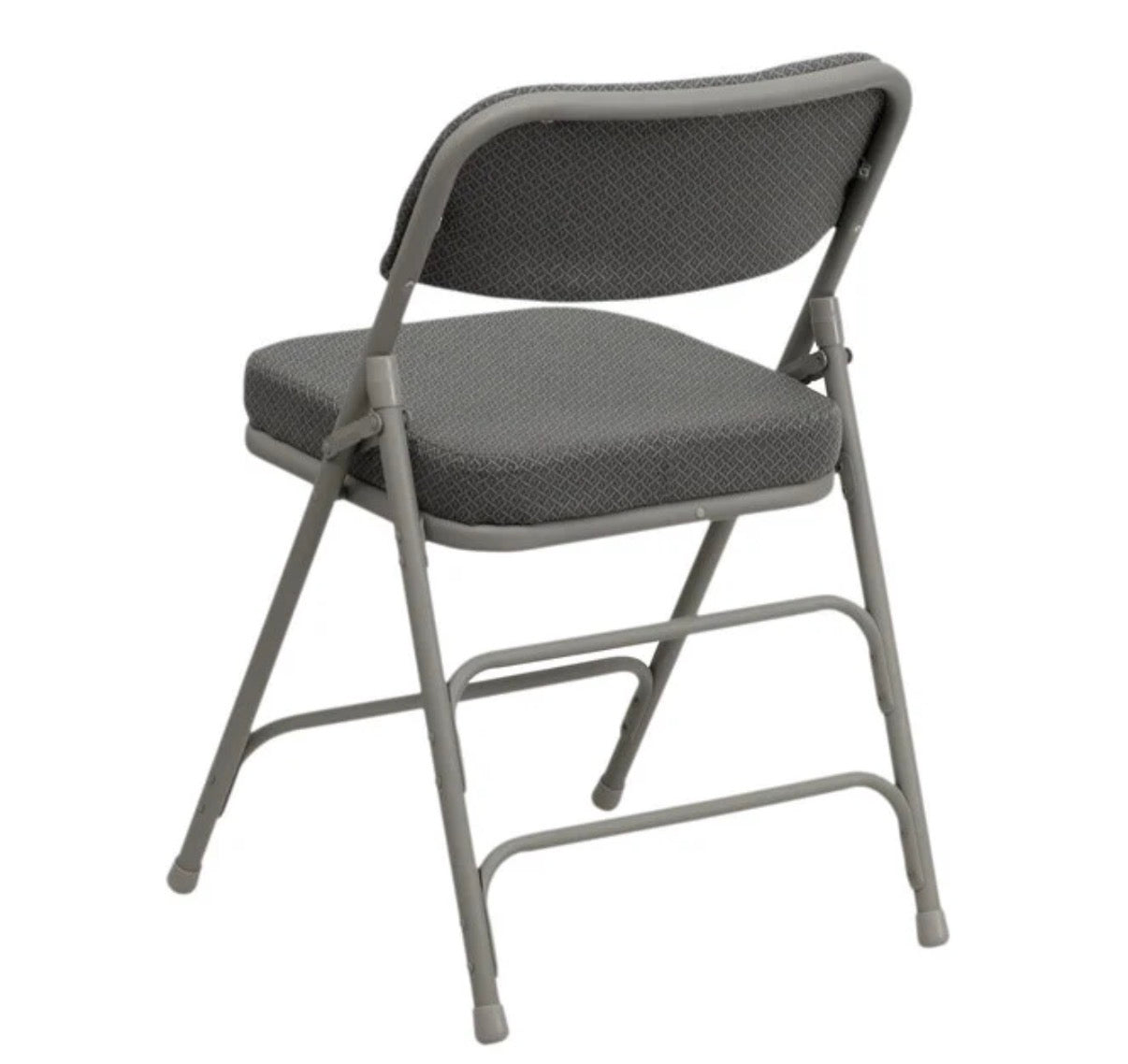 Folding Chairs Set of 2 - Flash Furniture Gray Metal Folding Chair with 2 1/2" Padded Fabric Seat