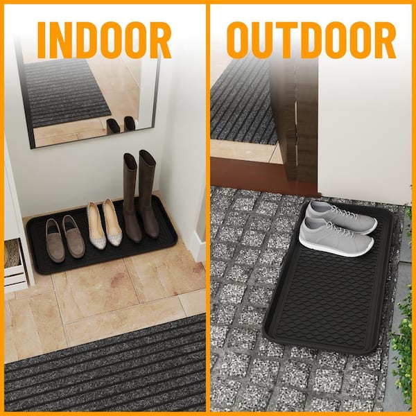 Multi-Purpose Tray - Multi-Purpose Polypropylene 15 in. x 30 in., Black, Boot Tray